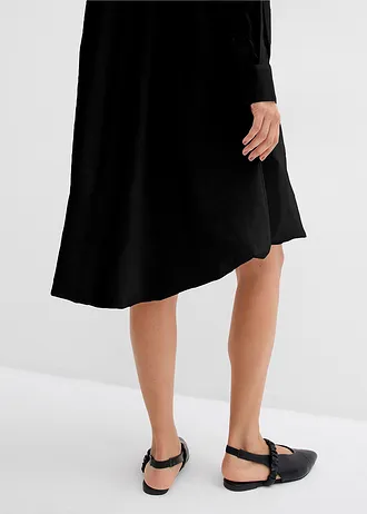 Robe-chemise 100% coton à base boule • noir • Boutique bonprix