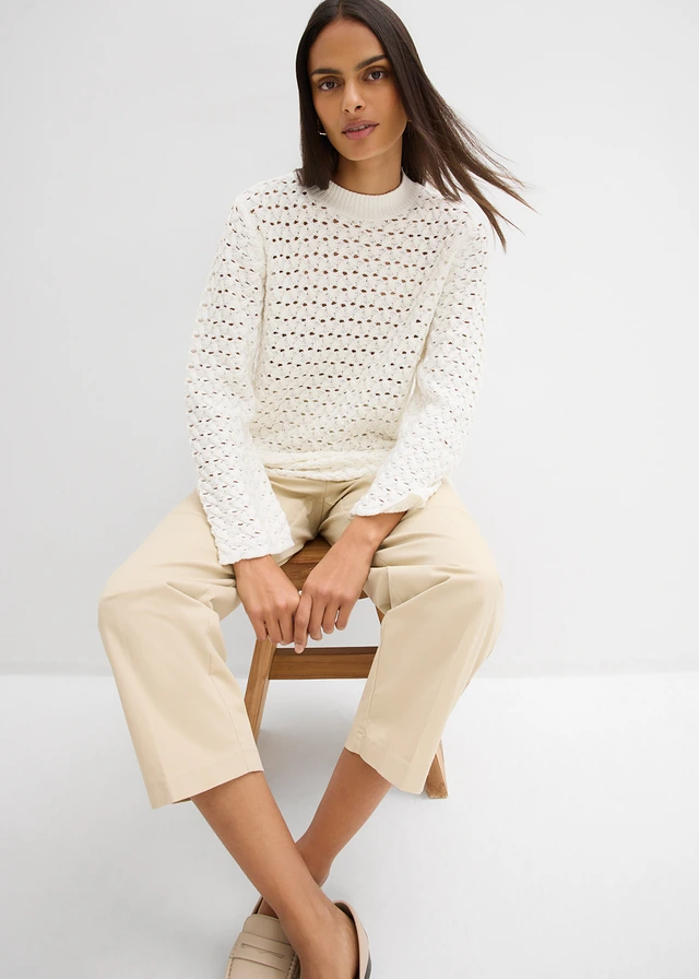 Pull en maille ajourée • ecru • product-page.page-title-suffix