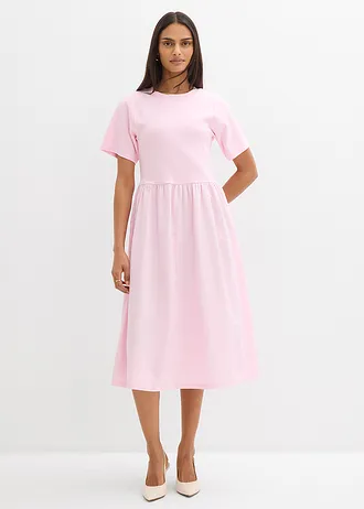 Rochie midi din bumbac 100% • roz cristal • magazin bonprix