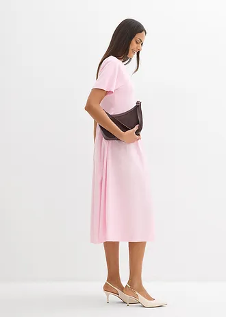 Rochie midi din bumbac 100% • roz cristal • magazin bonprix