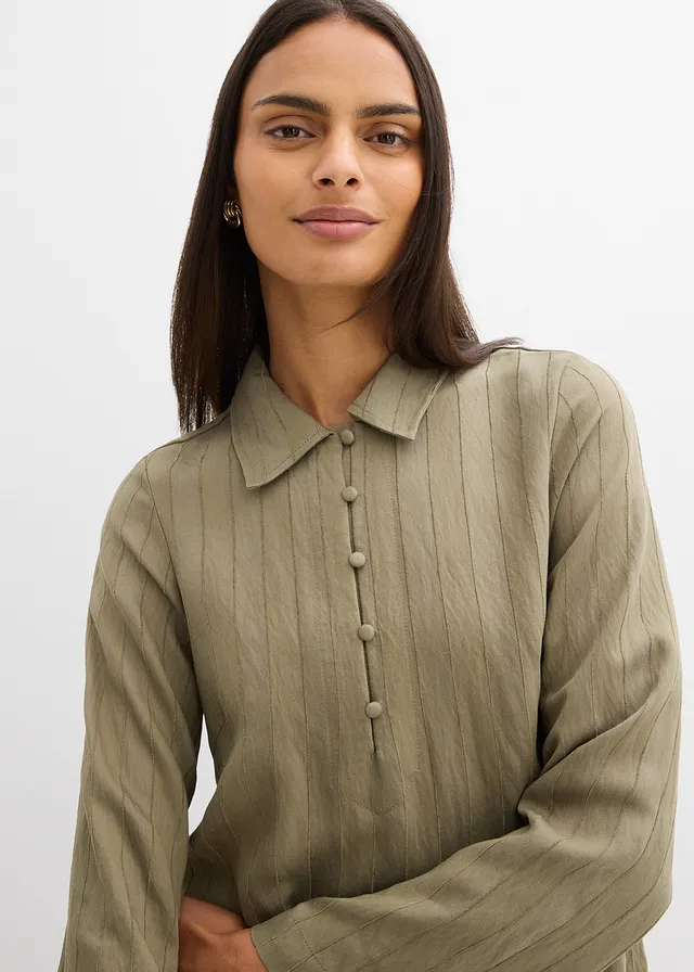 Blousejurk van een viscose-mix • olijfgroen • product-page.page-title-suffix