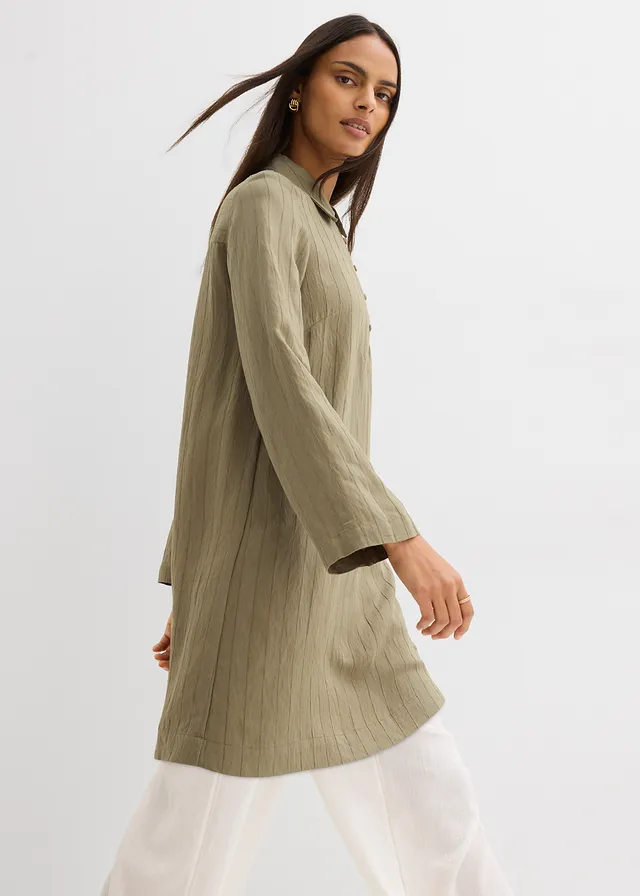 Blousejurk van een viscose-mix • olijfgroen • product-page.page-title-suffix