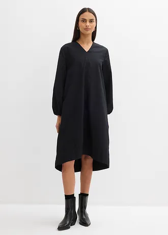 Robe-chemise à manches ballon, Couleur: noir