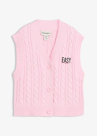 Gilet sans manches en maille • rose cristal • Boutique bonprix