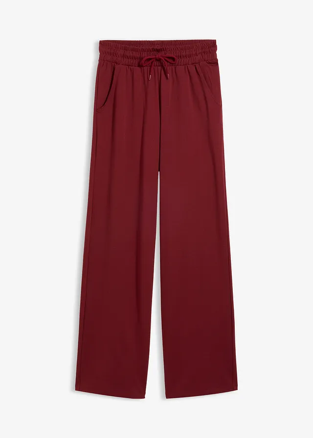 Pantalon en jersey interlock • rouge rubis • Boutique bonprix