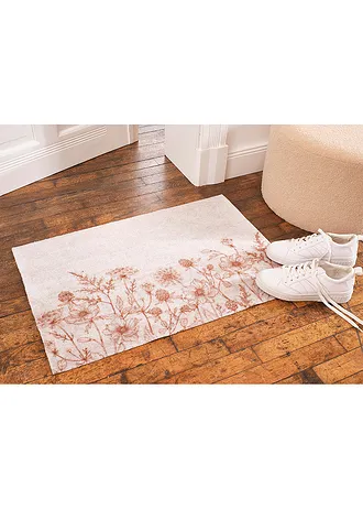 Paillasson lavable à motif graphique • écru floral • Boutique bonprix