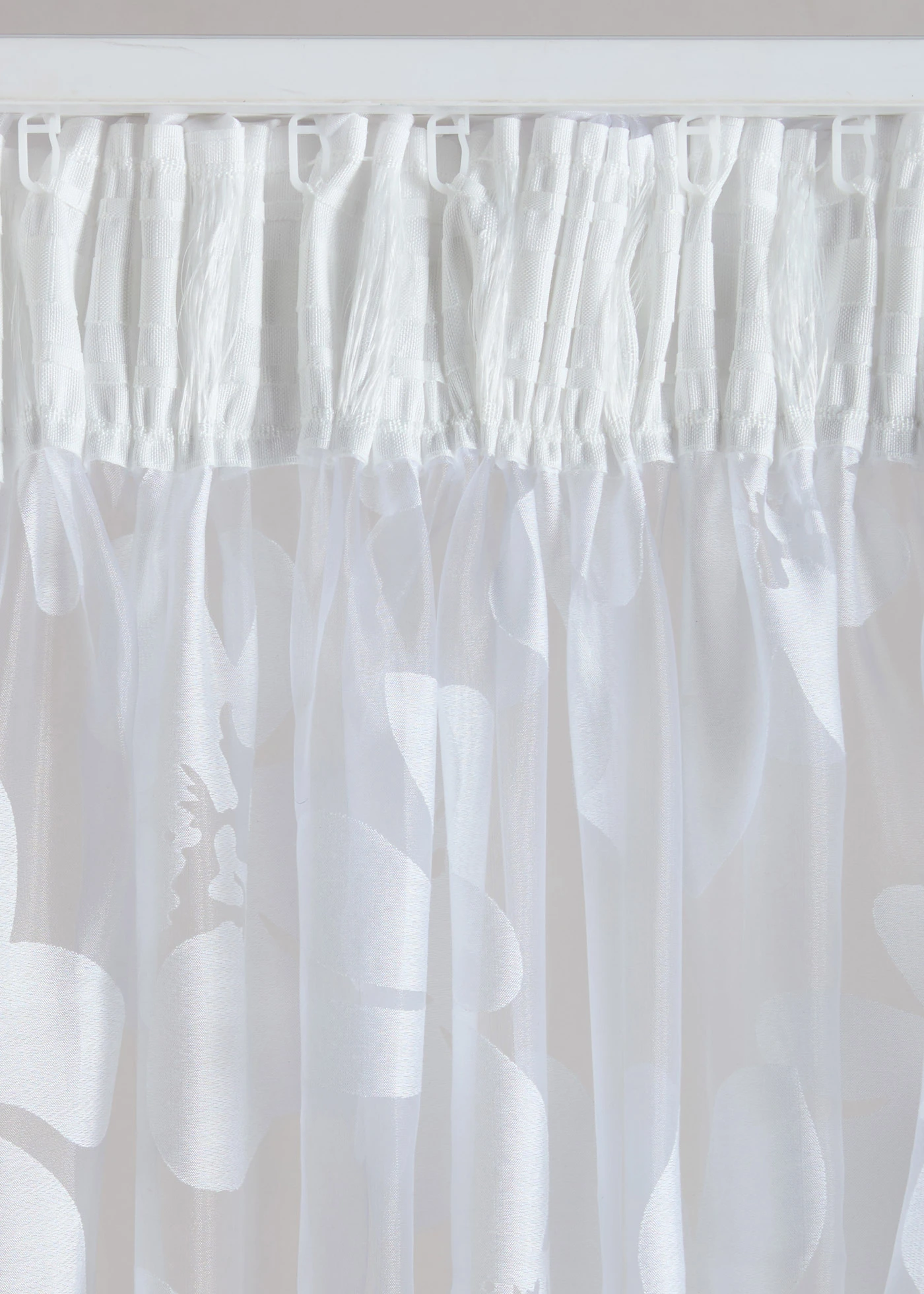 Firana z wypalanym wzorem (1 szt.) • biały • sklep bonprix