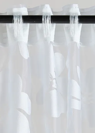 Voilage en dévoré (1 pce), Couleur: blanc