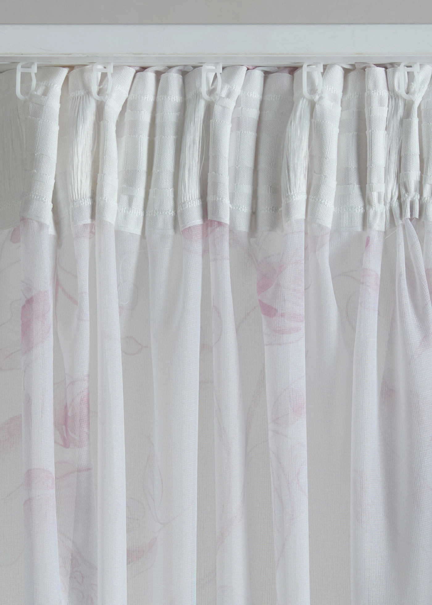 Perdea cu imprimeu floral (1 buc.) • crem-roz deschis • magazin bonprix