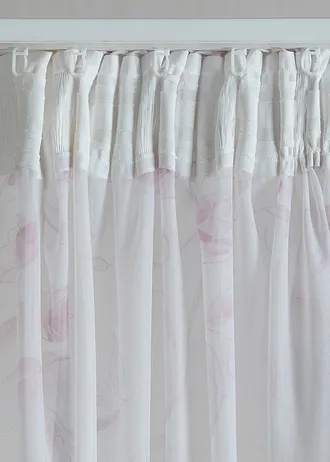 Rideau à imprimé floral (1 pce) • crème-rose clair • Boutique bonprix