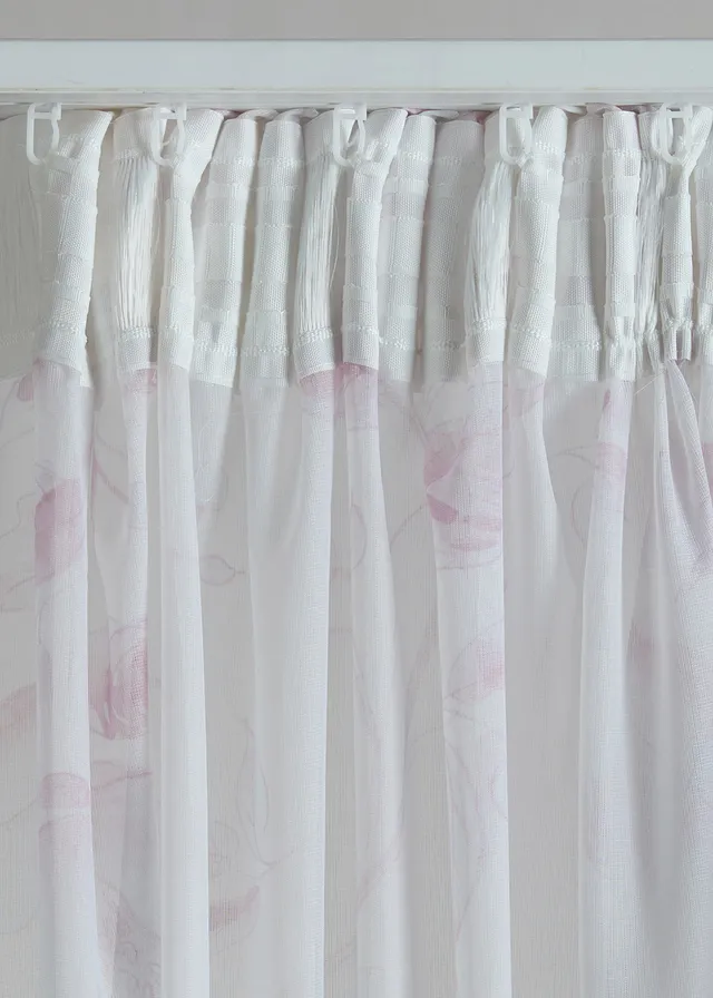 Rideau à imprimé floral (1 pce) • crème-rose clair • product-page.page-title-suffix