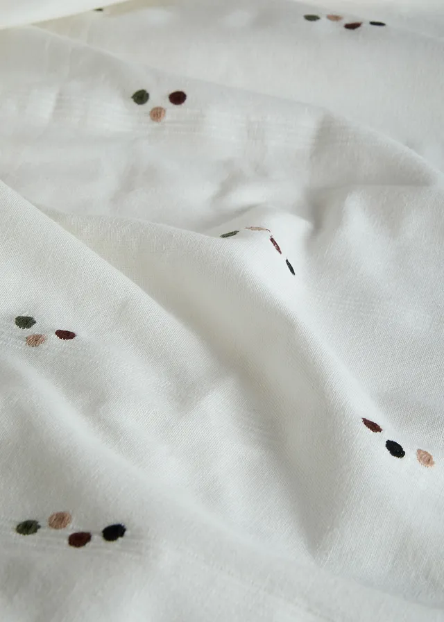 Rideau en coton à pois (1 pce) • crème-taupe-noir-vert foncé • product-page.page-title-suffix