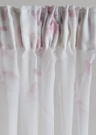 Perdea cu imprimeu floral (1 buc.) • crem-roz deschis • magazin bonprix
