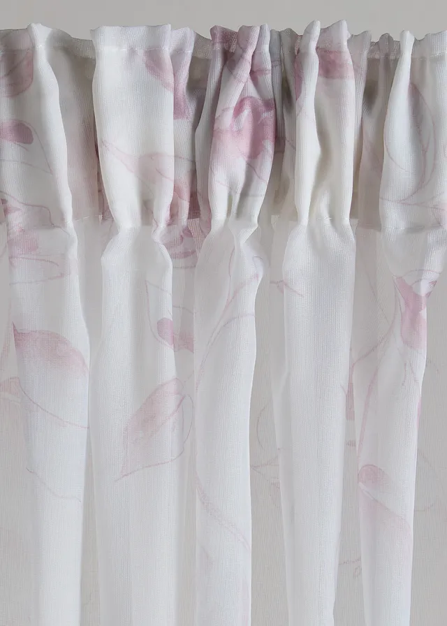 Rideau à imprimé floral (1 pce) • crème-rose clair • product-page.page-title-suffix