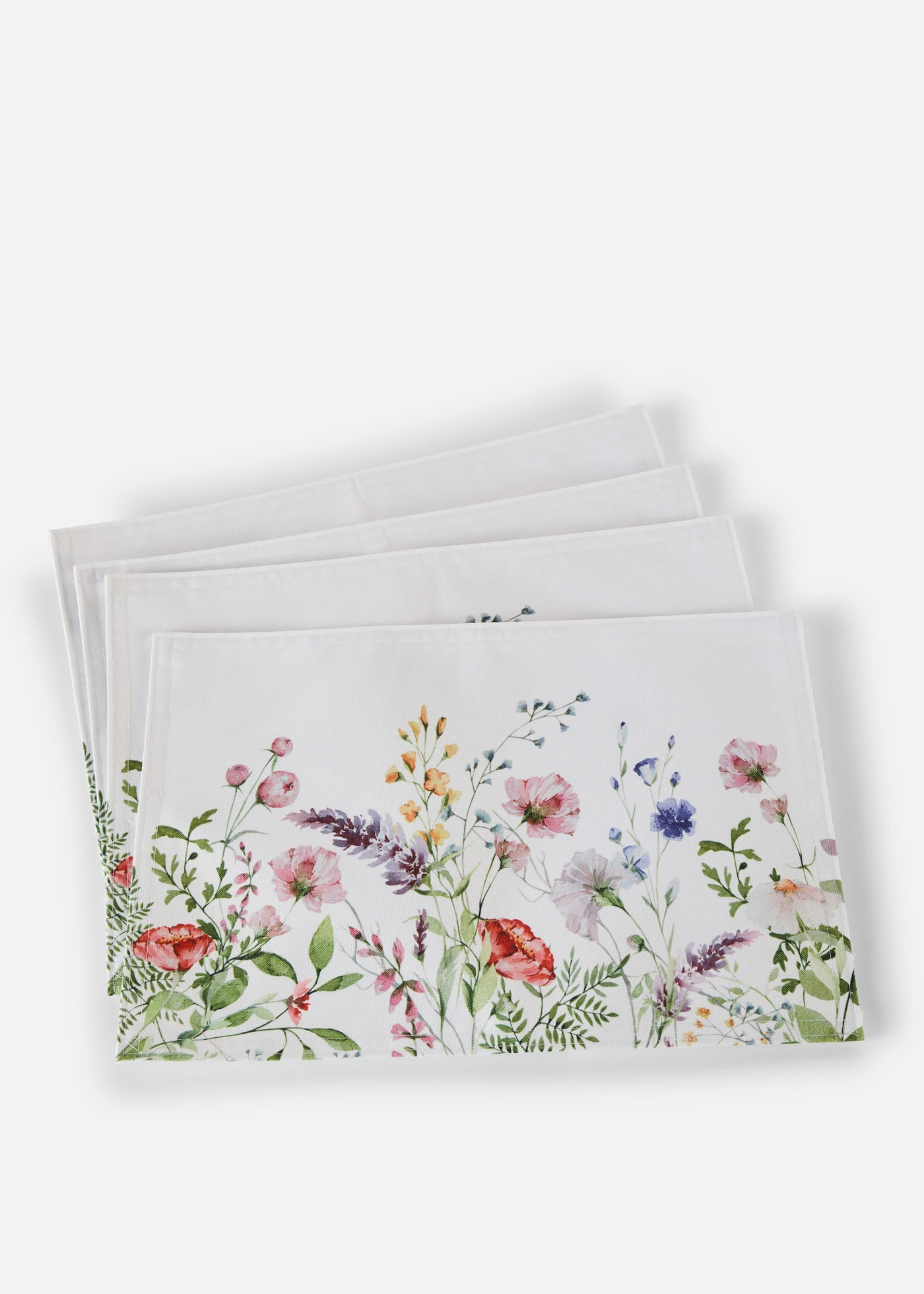 Placemat met bloemenprint (set van 4) • wit/multicolour • bonprix online shop