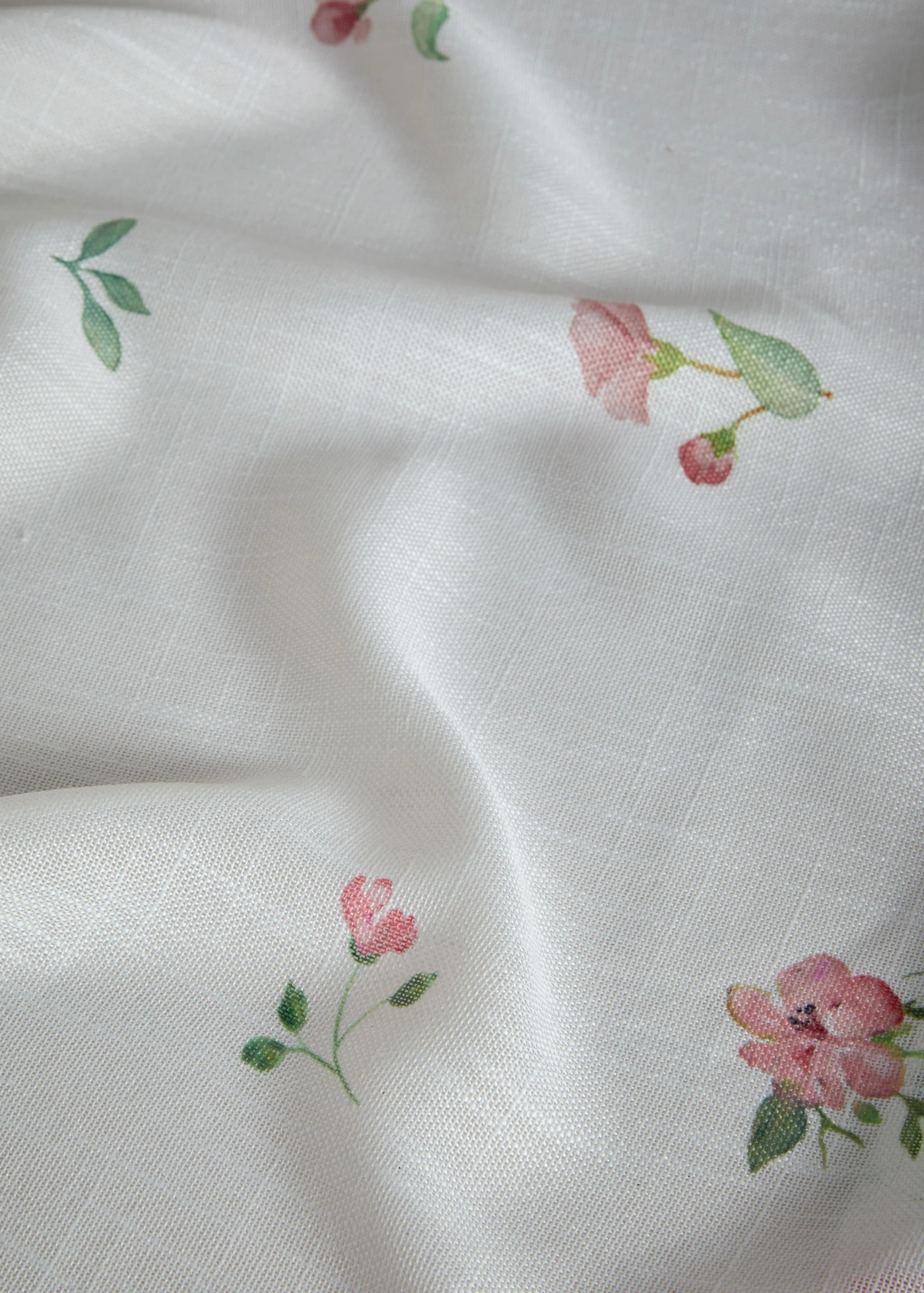 Gordijn met bloemmotief (1 stuk) • wit-lichtroze gebloemd • bonprix online shop