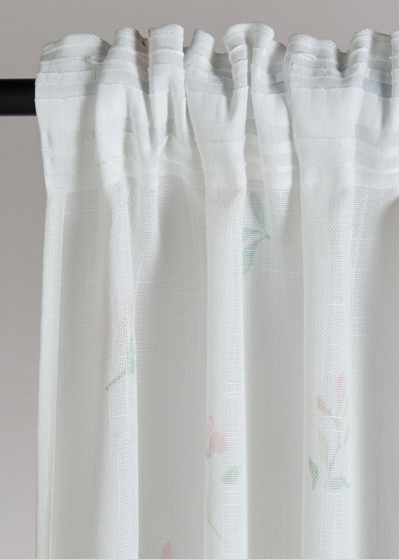 Perdea cu imprimeu floral (1buc/pac) • alb-roz deschis • magazin bonprix