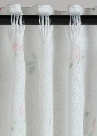 Perdea cu imprimeu floral (1buc/pac) • alb-roz deschis • magazin bonprix