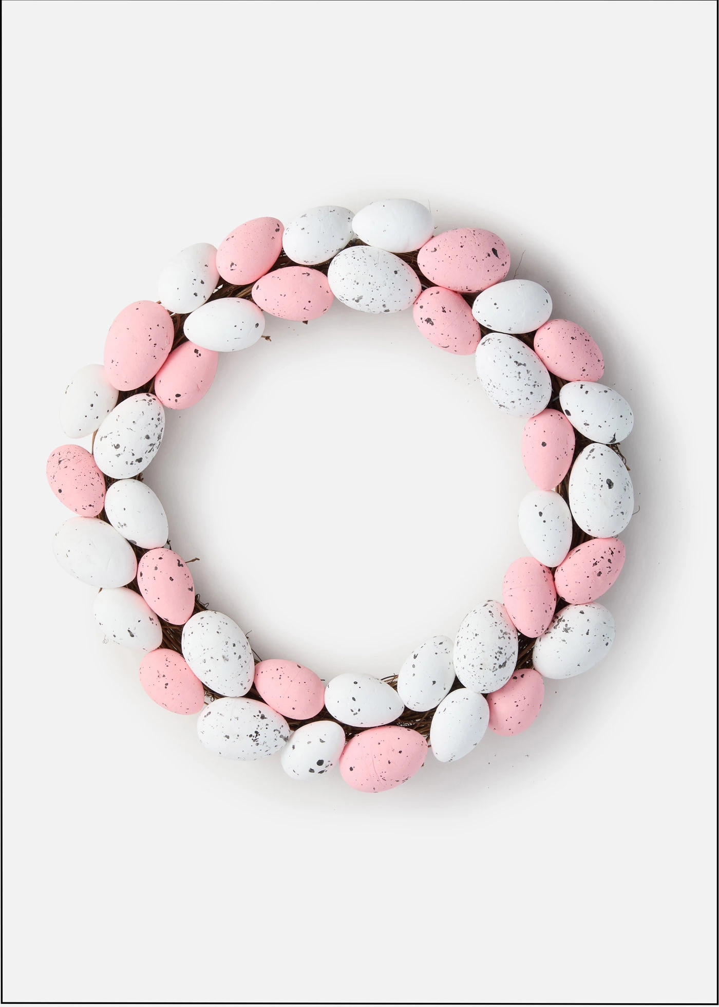 Couronne de porte en œufs • blanc-rose • Boutique bonprix