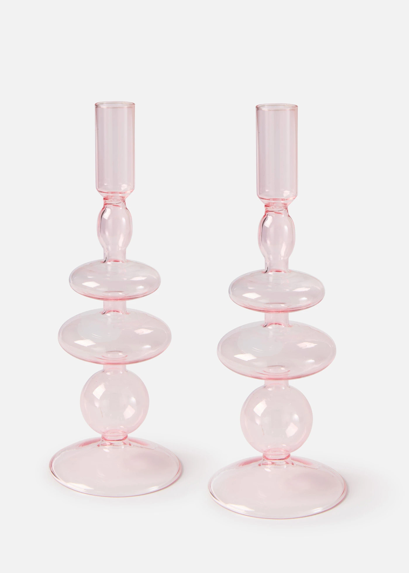 Kaarsenshouders (set van 2) • roze • bonprix online shop