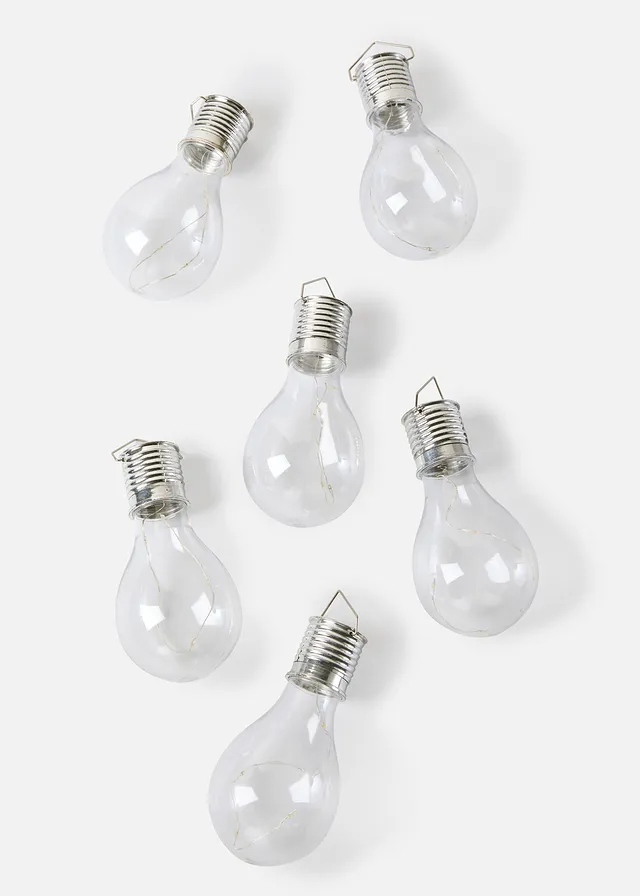 Lot de 6 lampes déco solaires, Couleur: non teint