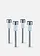 Decoratieve solarlamp als padverlichting (set van 4), Kleur: zilverkleurig