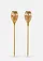 Lot de 2 torches de jardin solaires, Couleur: ecru