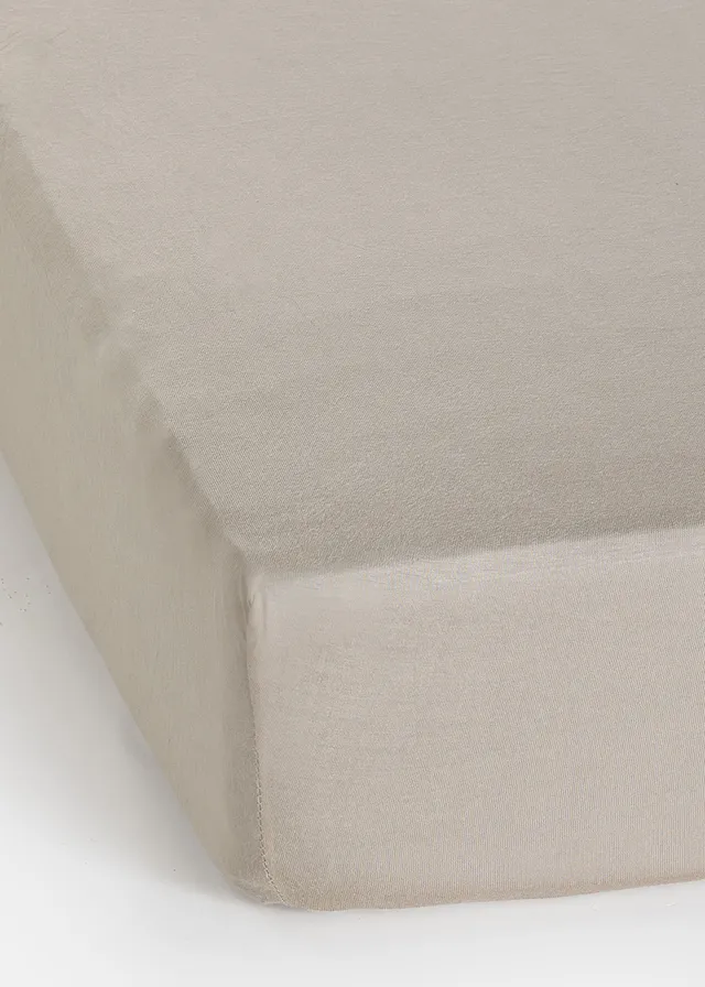 Viscose hoeslaken van bamboecelstof • lichtbruin • bonprix online shop