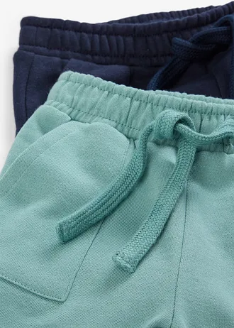 Joggingové tepláky z čistej bio bavlny (2 ks) • tmavomodrá-minerálovo modrá • obchod bonprix