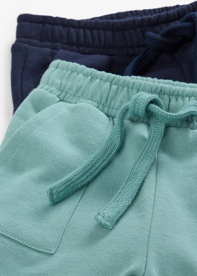 Lot de 2 pantalons de jogging 100% coton • bleu foncé-bleu minéral • product-page.page-title-suffix