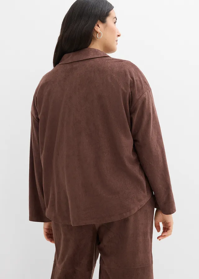 Surchemise en suédine, Couleur: marron