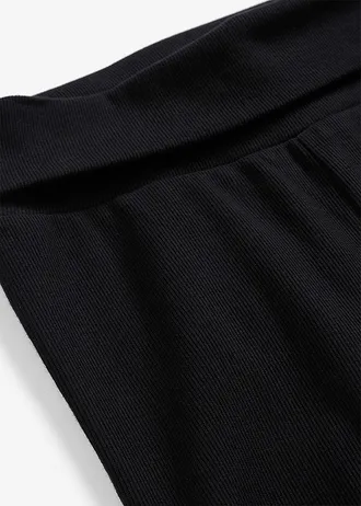 Pantalon en jersey de coton côtelé • noir • Boutique bonprix