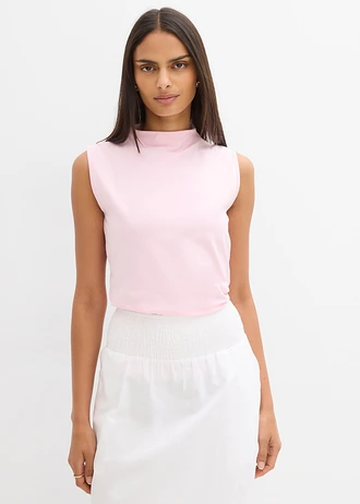 Top din mix de material elastic cu bumbac • roz cristal • magazin bonprix