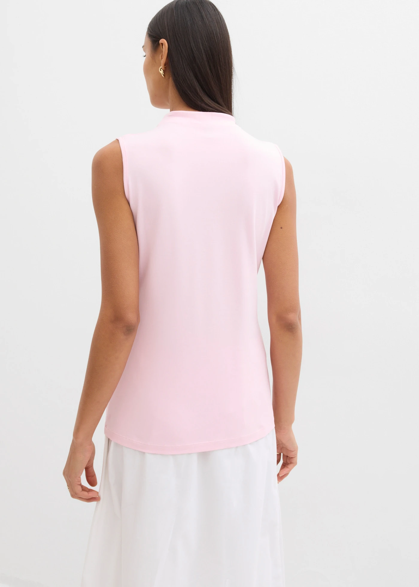 Top din mix de material elastic cu bumbac • roz cristal • magazin bonprix