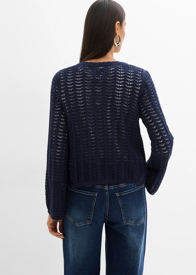 Vest met broderie anglaisse • donkerblauw • product-page.page-title-suffix
