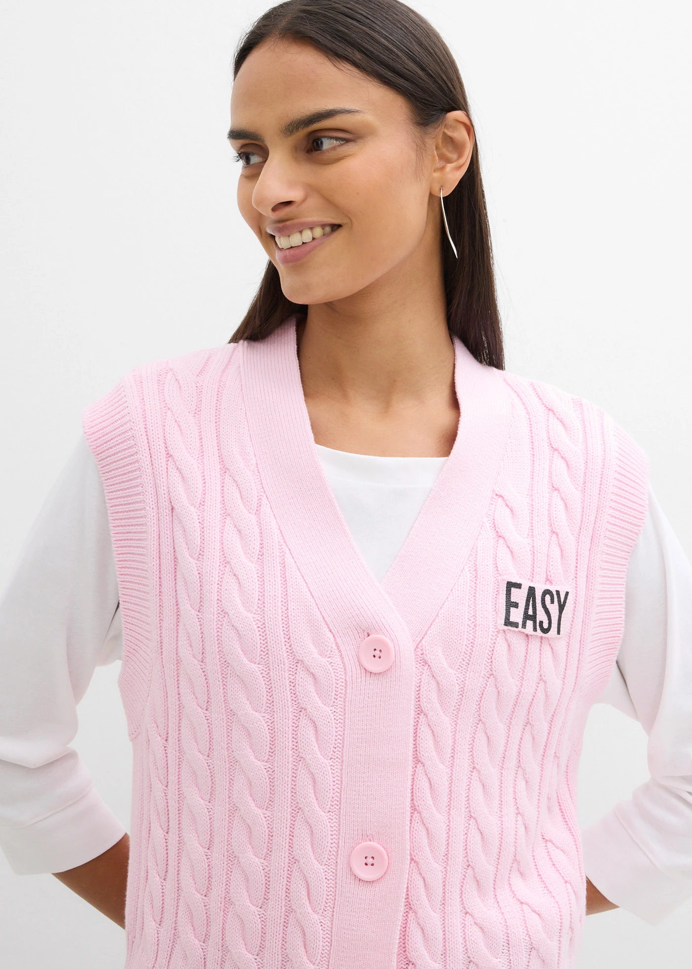 Mouwloos vest • kristalroze • bonprix online shop