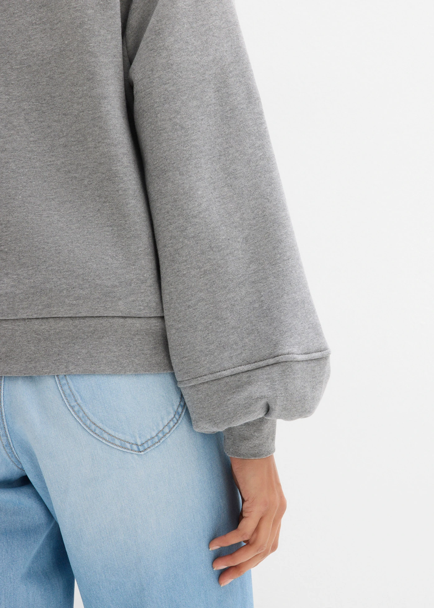 Bomber met ballonmouwen • grijs gemêleerd • bonprix online shop