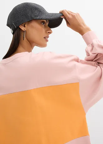 Sweat oversize 100% coton • vieux rose-mandarine • Boutique bonprix