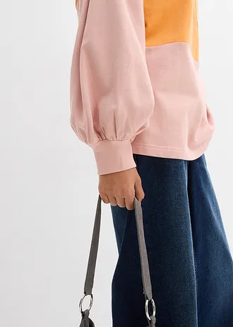 Oversize mikina z čisté organické bavlny • starorůžovo-jemně mandarinková • bonprix obchod