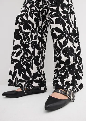 Jersey jumpsuit • crème-zwart gebloemd • bonprix online shop