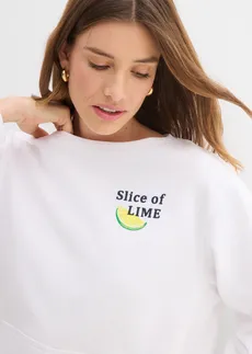 Bluza z czystej bawełny • biały • sklep bonprix