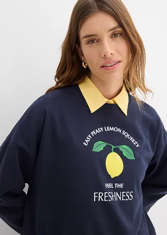 Sweat oversize • bleu foncé • Boutique bonprix