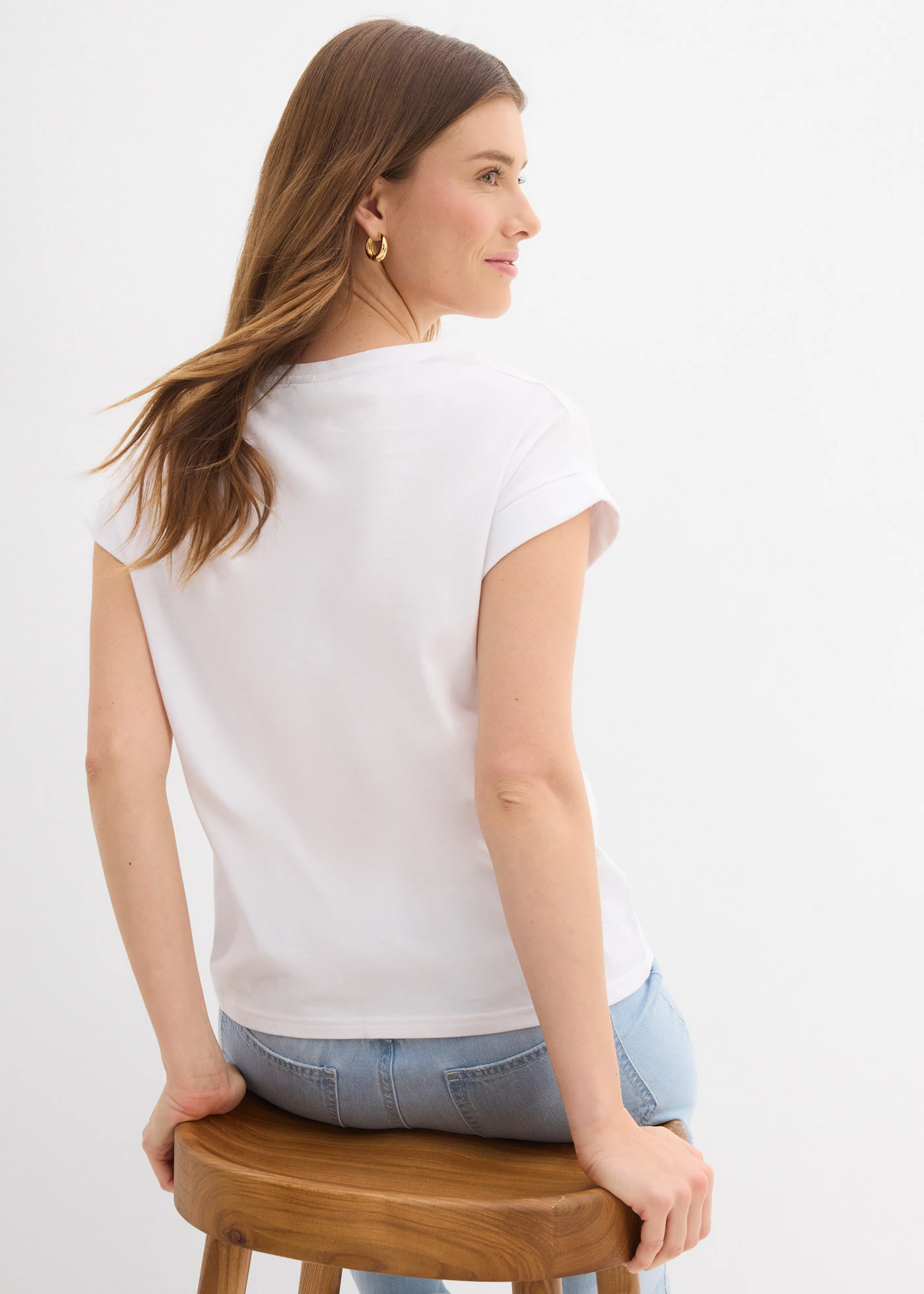 T-shirt van puur katoen • wit • bonprix online shop