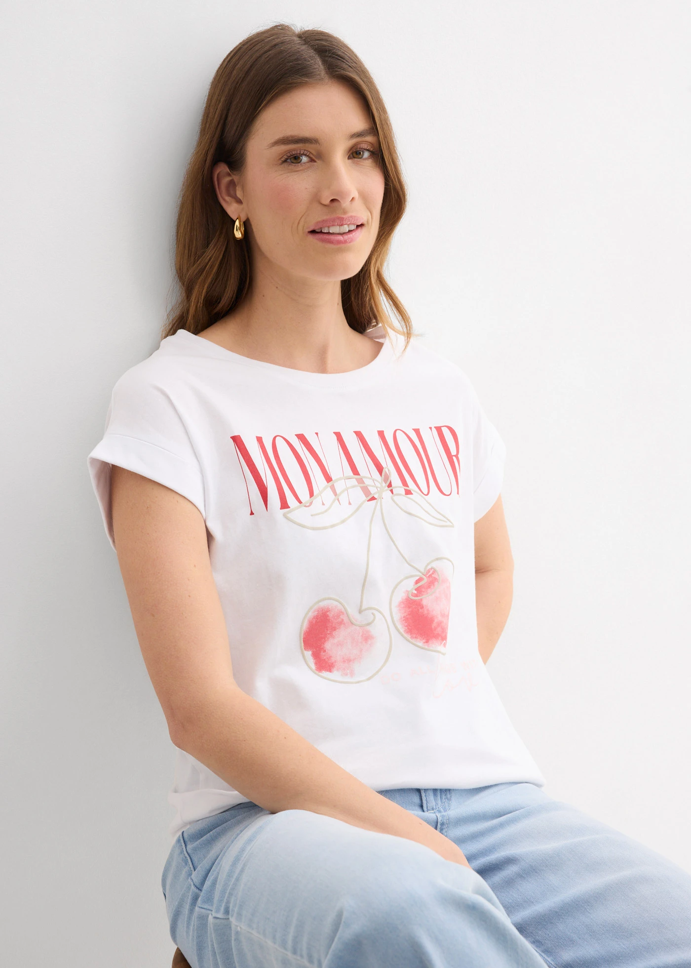 T-shirt van puur katoen • wit • bonprix online shop