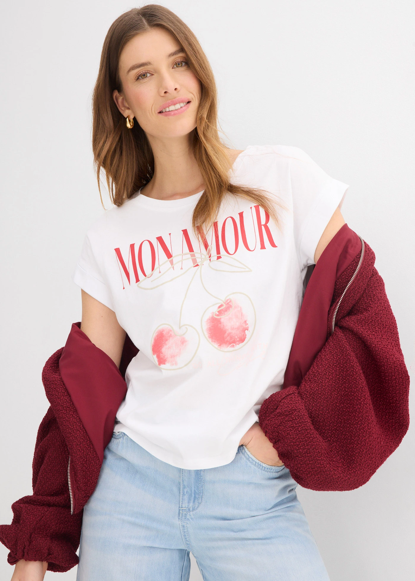 T-shirt van puur katoen • wit • bonprix online shop