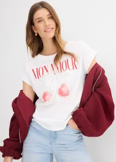 Póló tiszta pamutból • fehér • bonprix áruház