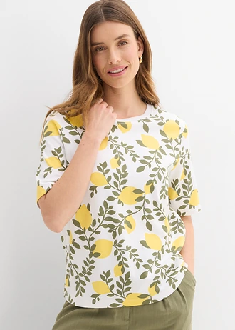 Tricou din bumbac gros, organic 100% • alb • magazin bonprix