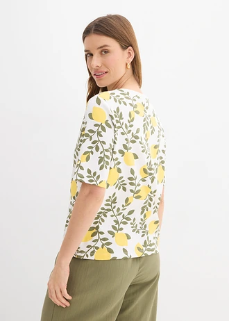 Tricou din bumbac gros, organic 100% • alb • magazin bonprix