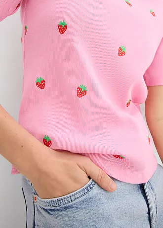 T-shirt van puur biologisch katoen • roze • bonprix online shop