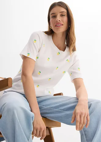 T-shirt van puur biologisch katoen • wit • bonprix online shop